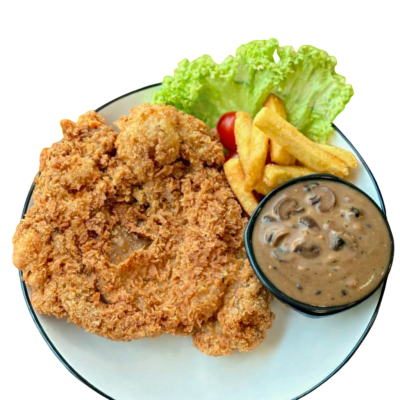 SIGNATURE CHICKEN CHOP WITH MUSHROOM SAUCE